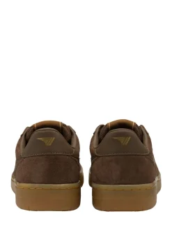 Gola Dark Brown Suede Womens Hawk Trainers