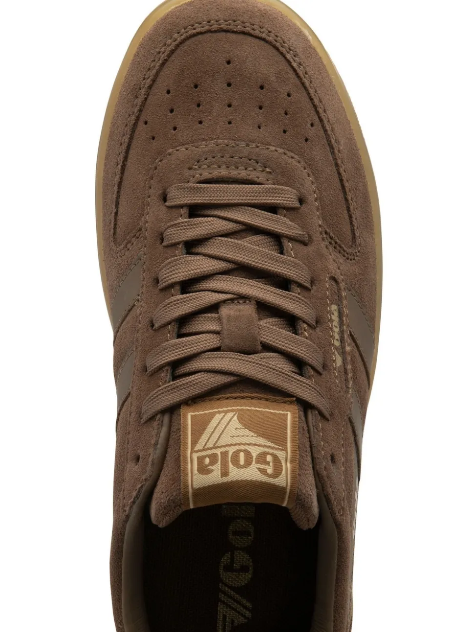 Gola Dark Brown Suede Womens Hawk Trainers