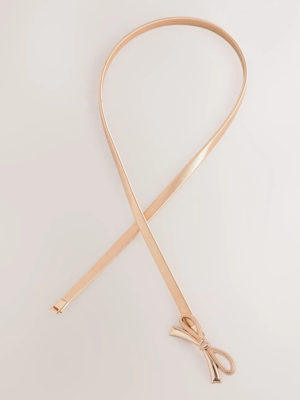 Gold Bow Skinny Stretch Belt