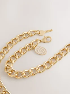 Gold Charm Chain Belt