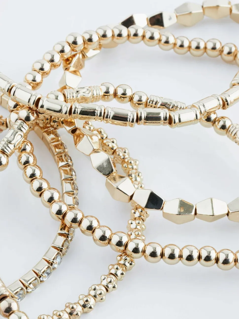 Gold Tone Sparkle Stretch Bracelets Pack