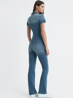 Good American Denim Bootcut Jumpsuit