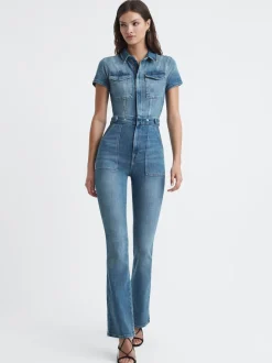 Good American Denim Bootcut Jumpsuit