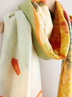 Green Benjamin MacGregor Artist Collaboration Lightweight Scarf