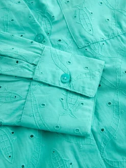 Green Broderie Shirt