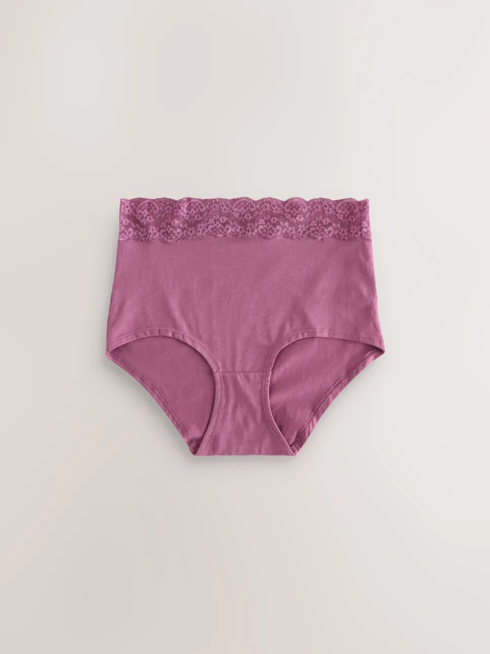 Green Ditsy Floral Full Brief Cotton Lace Knickers 4 Pack