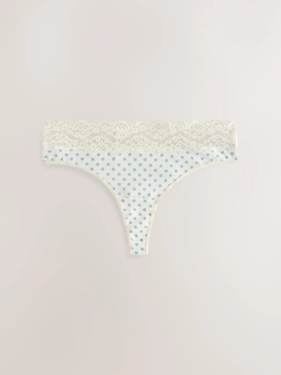 Green Ditsy Floral Thong Cotton Lace Knickers 4 Pack