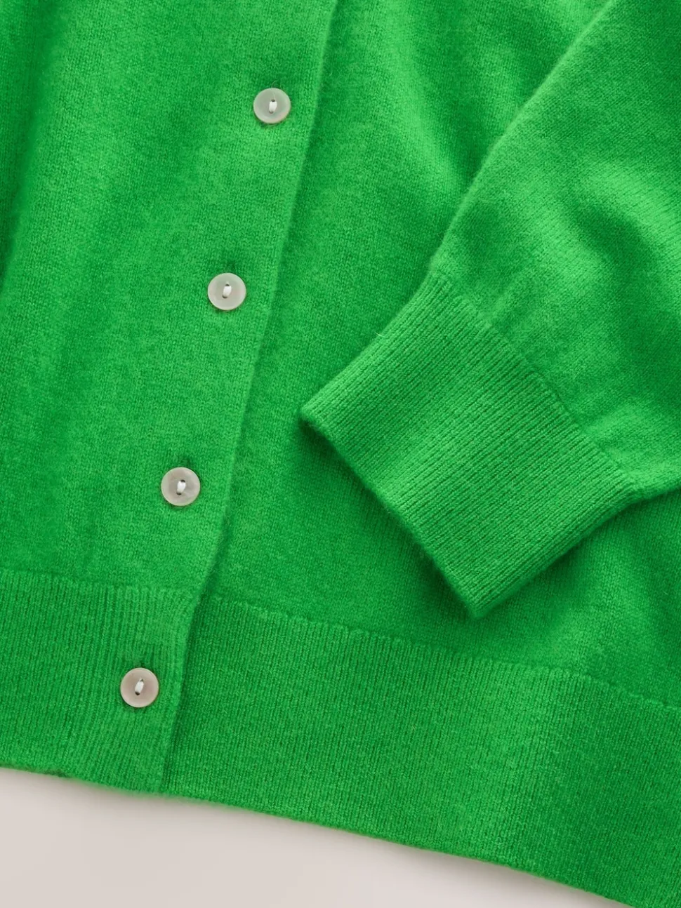 Green N.Premium 100% Cashmere Long Sleeve Cardigan
