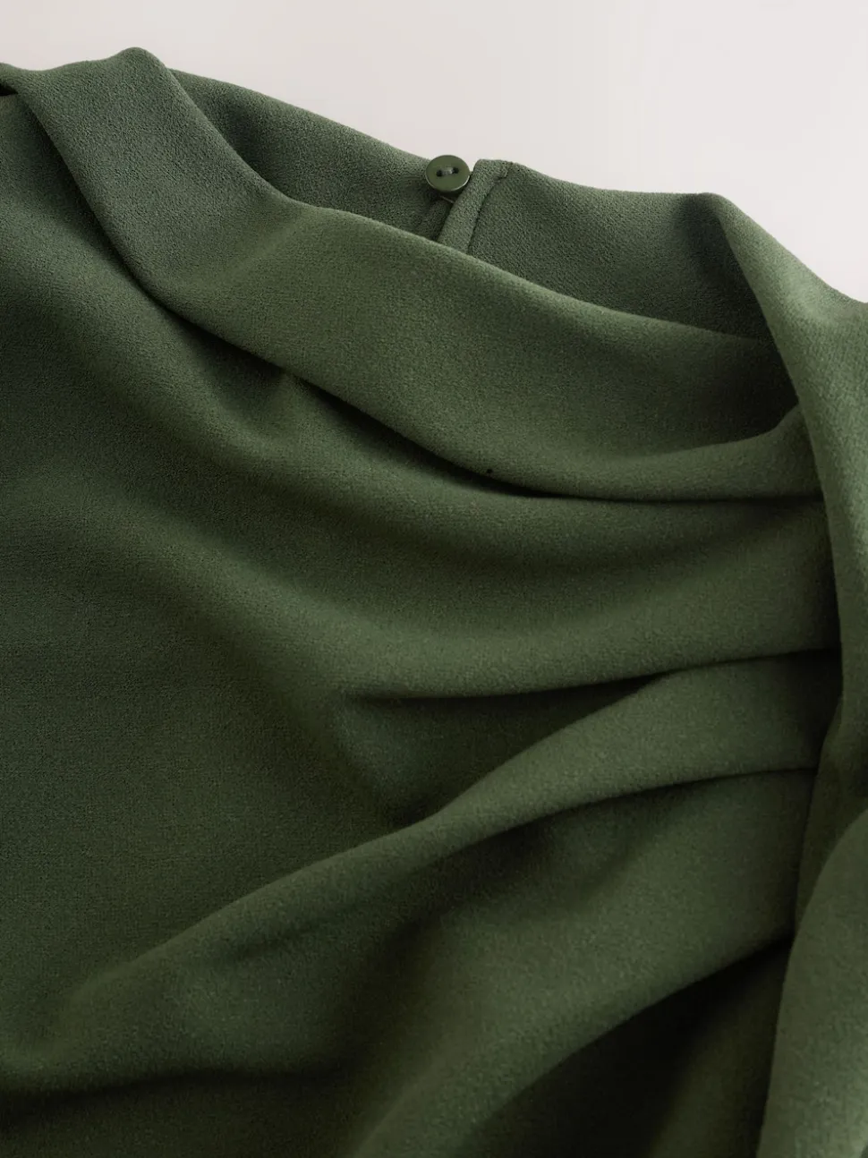Green Occasion Cowl Neck Sleeveless Jersey Jumpsuit