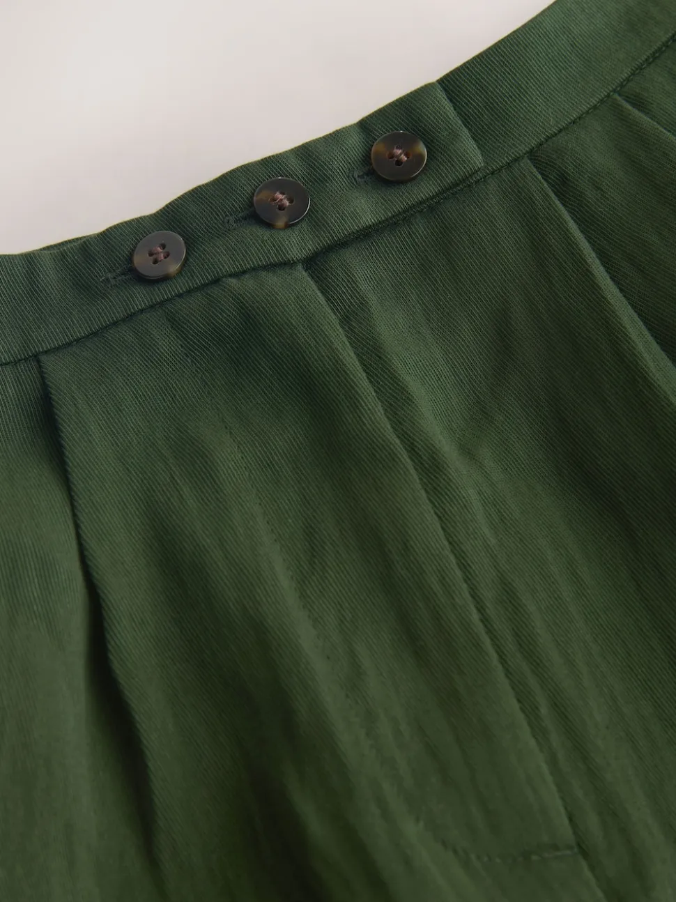 Green Superwide Pleated Trousers