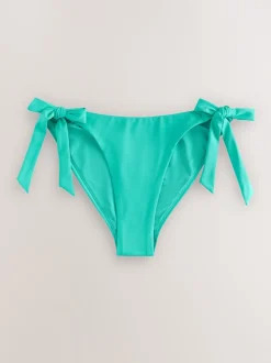 Green Tie Side Bikini Bottoms