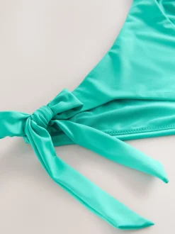 Green Tie Side Bikini Bottoms