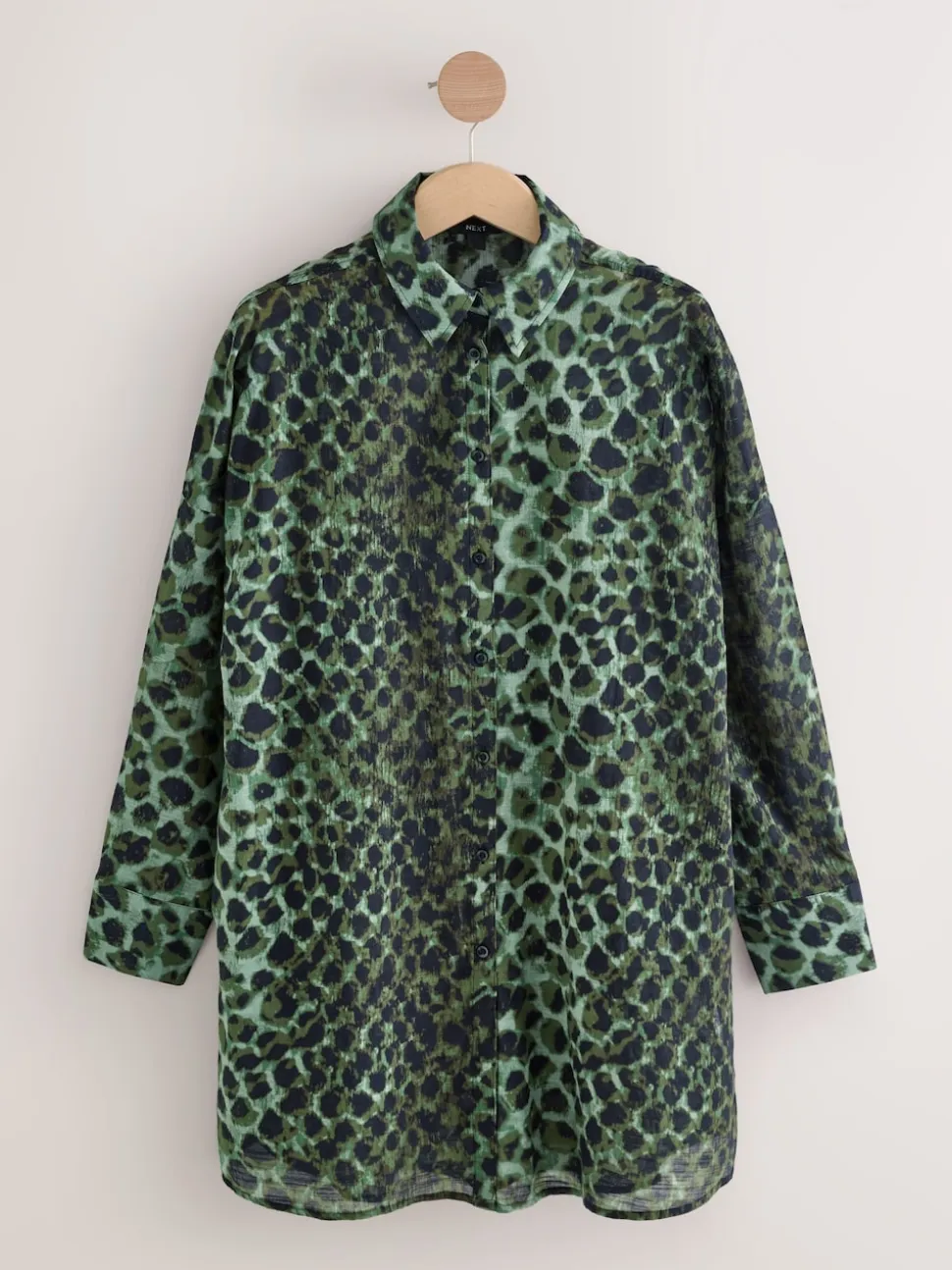 Green/Black Beach Cover-Up Shirt