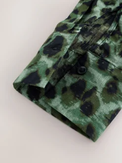 Green/Black Beach Cover-Up Shirt