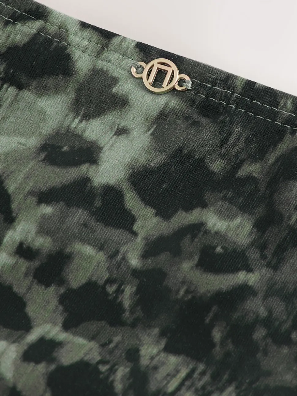 Green/Black Leopard Print Brazilian High Leg Bikini Bottoms