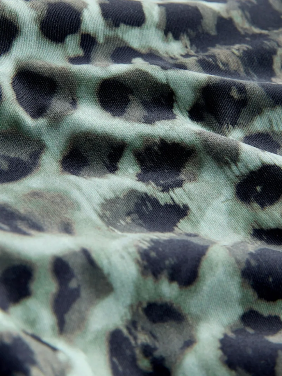 Green/Black Leopard Print Tummy Control Skirted Swim Dress