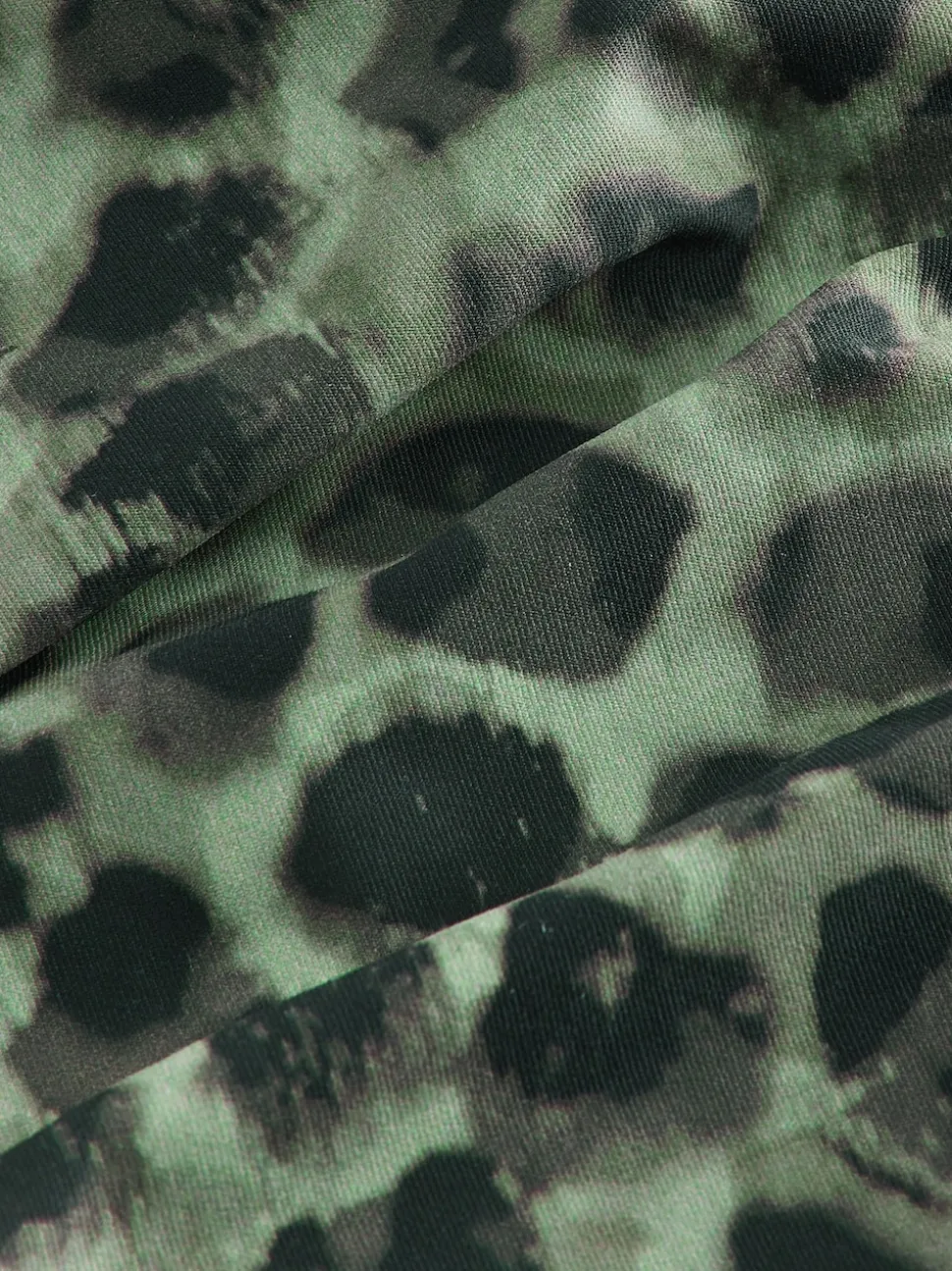 Green/Black Leopard Print Halterneck Tummy Control Swimsuit