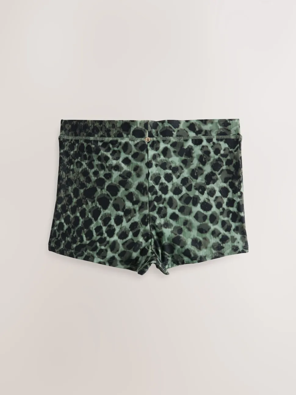 Green/Black Leopard Print Shorts Bikini Bottoms