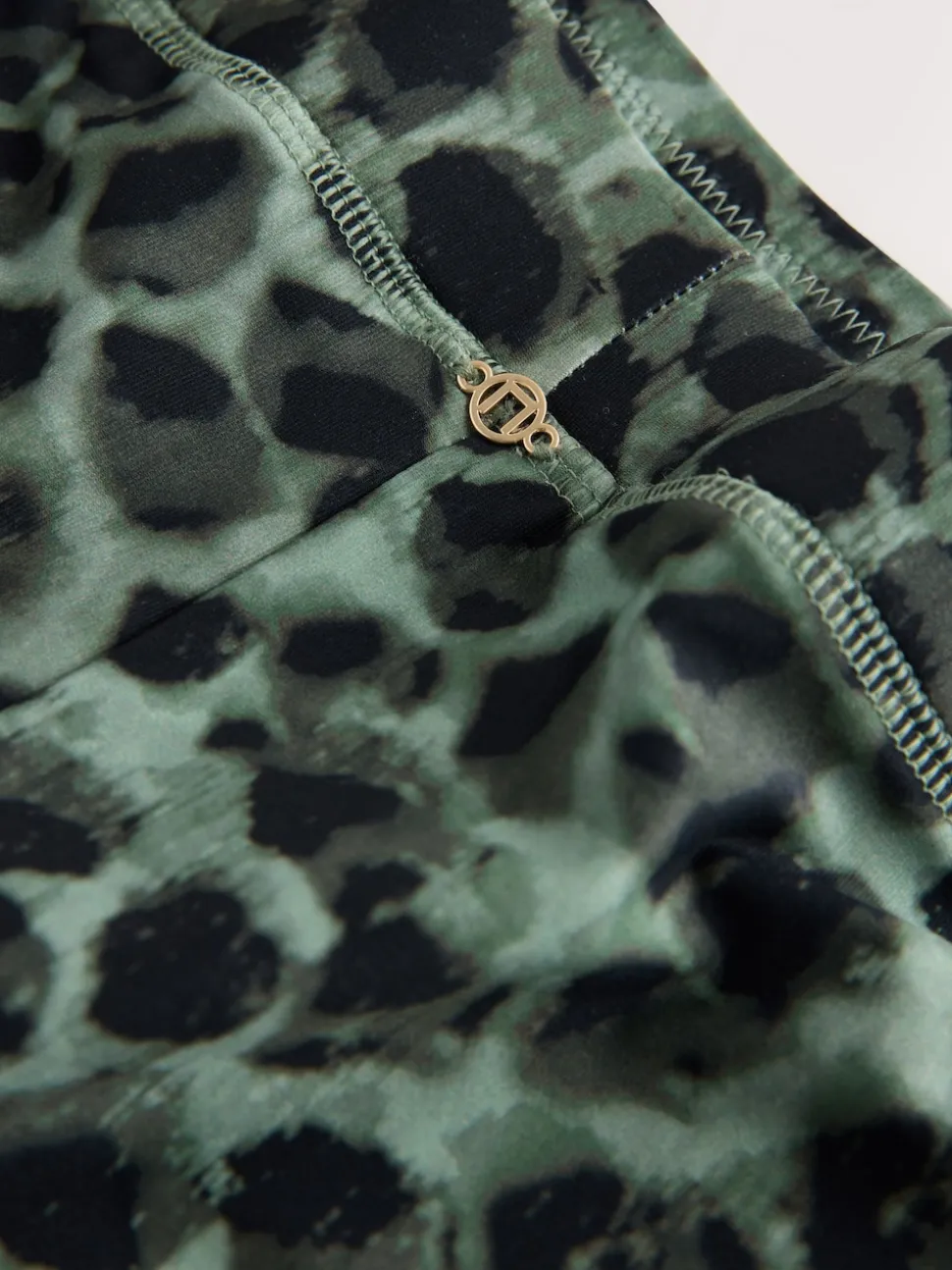 Green/Black Leopard Print Shorts Bikini Bottoms