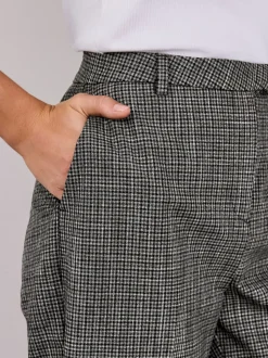 Green/Grey Check Slim Trousers