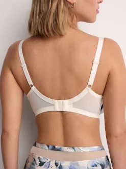 Green/Navy/Navy Print DD+ Non Pad Full Cup Bras 3 Pack with Side Support