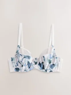 Green/Navy/Navy Print DD+ Non Pad Full Cup Bras 3 Pack with Side Support