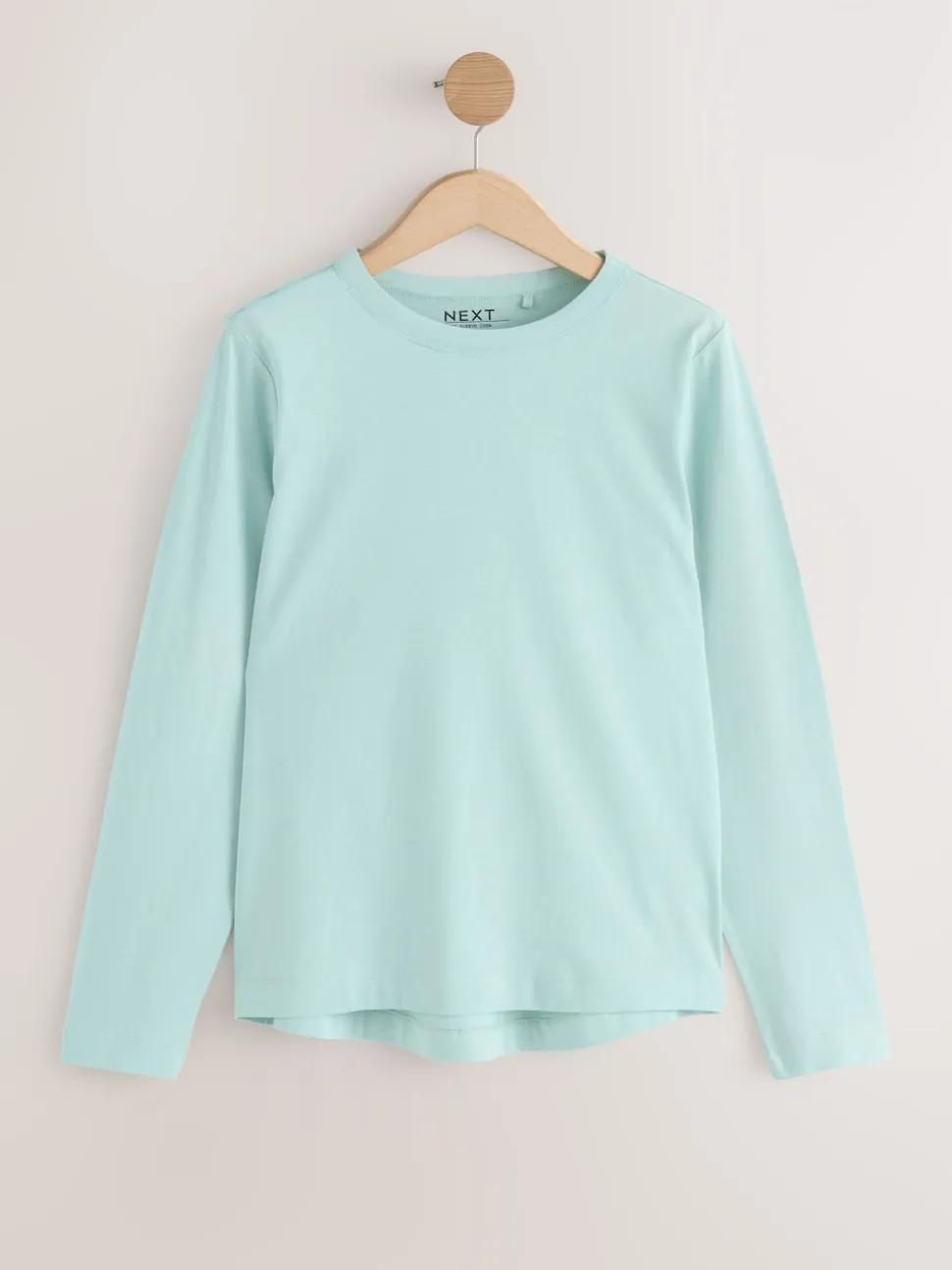 Green/Purple/Blue/Ecru/Pink 100% Cotton Long Sleeve T-Shirts 5 Pack