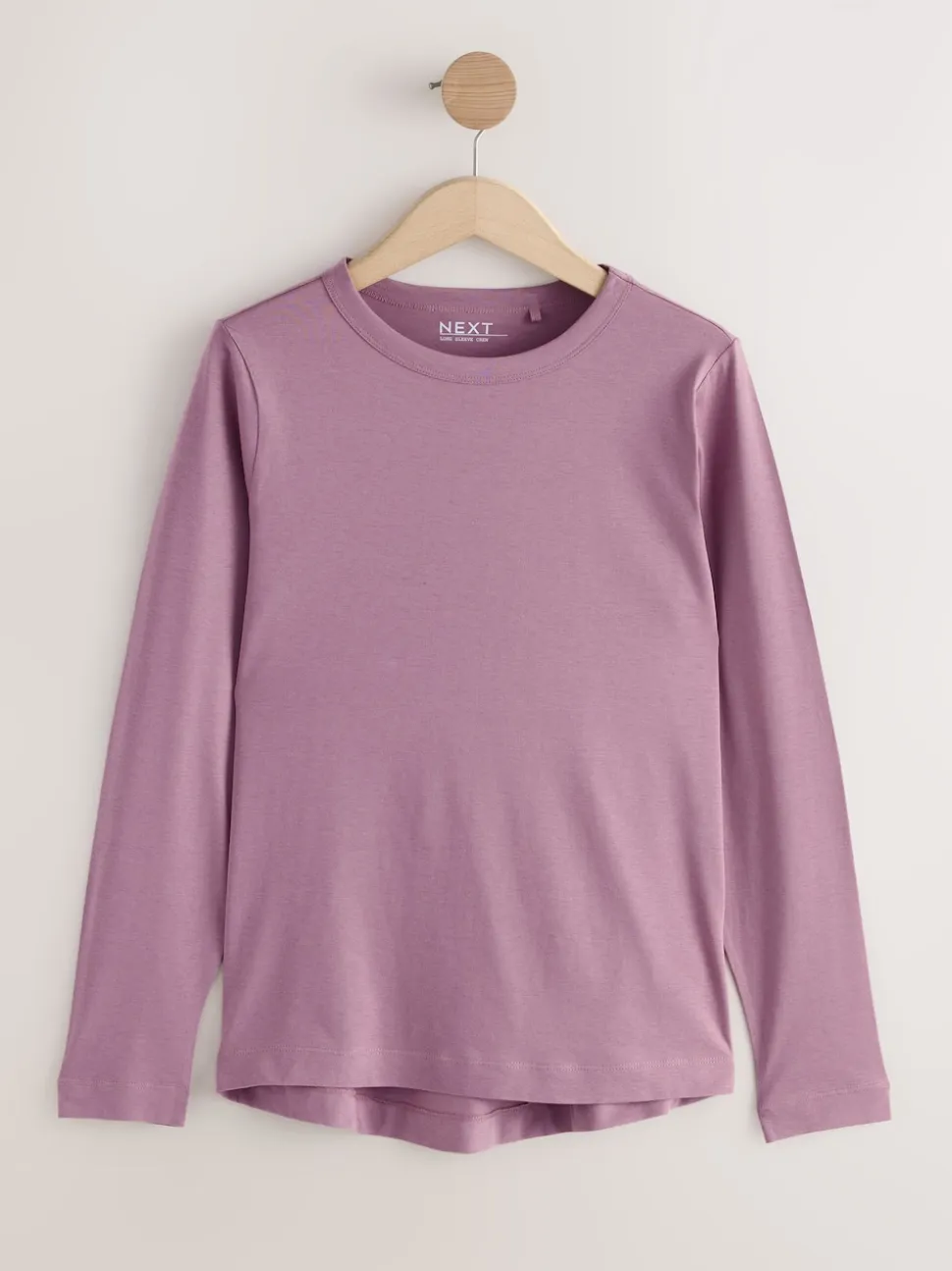 Green/Purple/Blue/Ecru/Pink 100% Cotton Long Sleeve T-Shirts 5 Pack