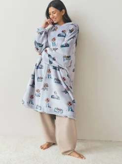 Grey Charlie The Cockapoo Oversized Hooded Blanket