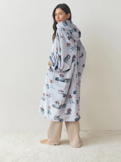 Grey Charlie The Cockapoo Oversized Hooded Blanket