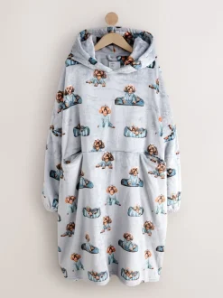 Grey Charlie The Cockapoo Oversized Hooded Blanket
