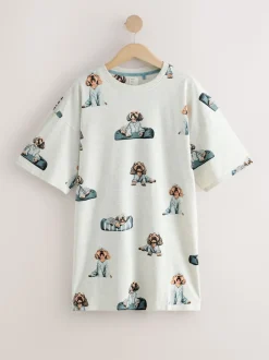 Grey Charlie The Cockapoo Cotton Nightie