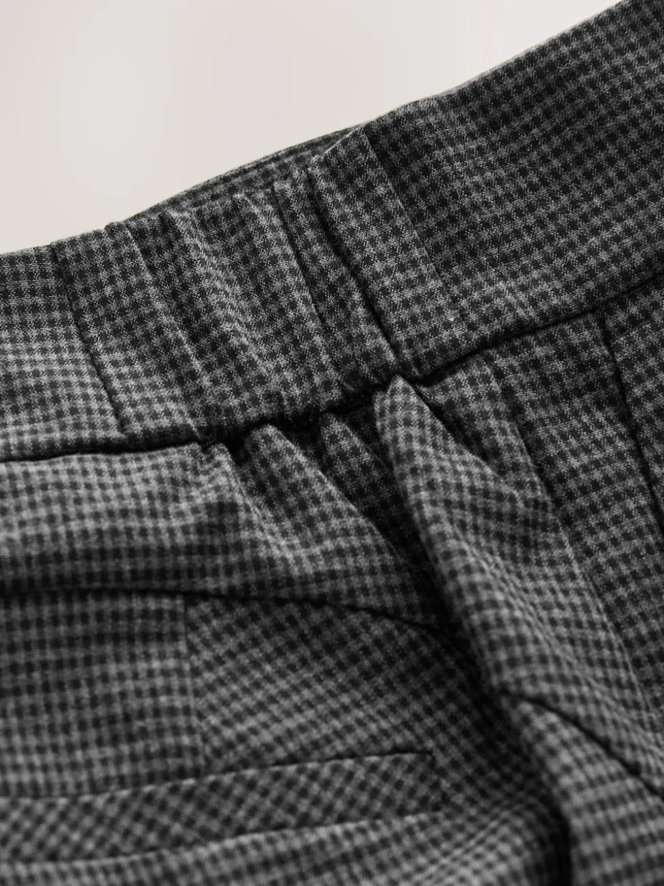 Grey Check Bootcut Sculpting Tailored Trousers