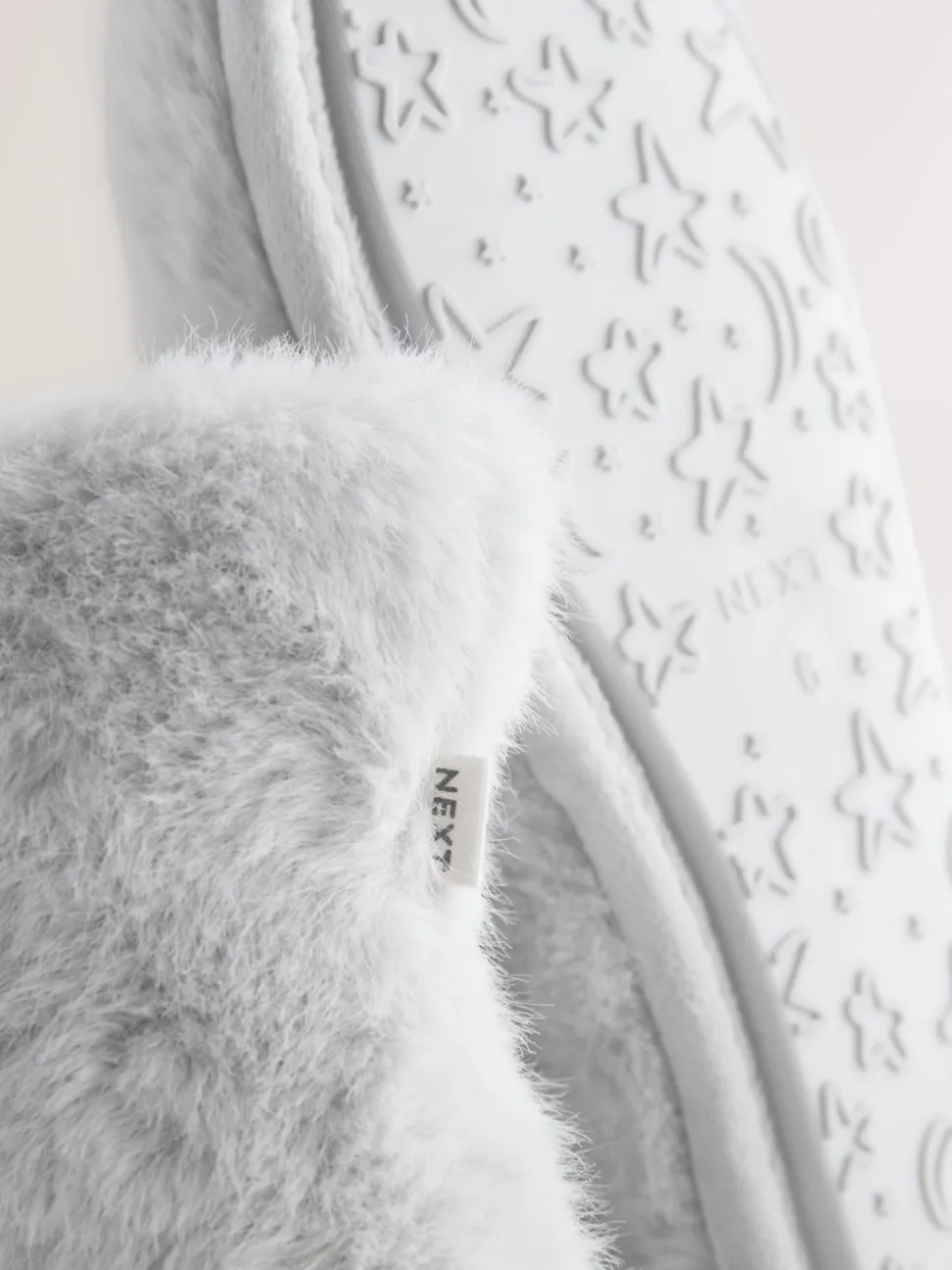 Grey Faux Fur Boot Slippers