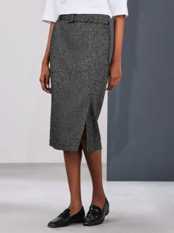 Grey Fleck Tailored Pencil Skirt