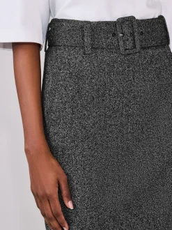 Grey Fleck Tailored Pencil Skirt