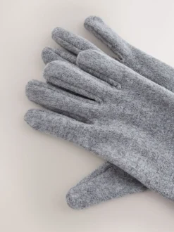 Grey Fleece Gloves