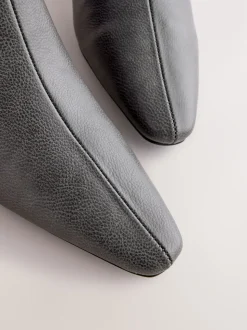 Grey Forever Comfort® Chisel Toe Heeled Ankle Boots