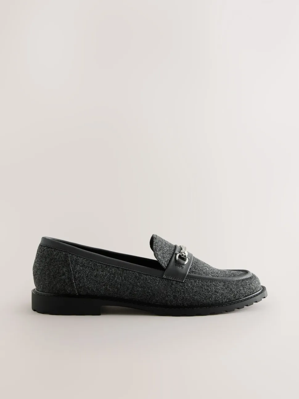 Grey Forever Comfort® Trim Hardware Round Toe Loafers