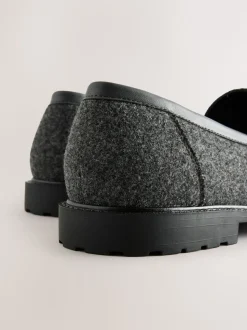 Grey Forever Comfort® Trim Hardware Round Toe Loafers