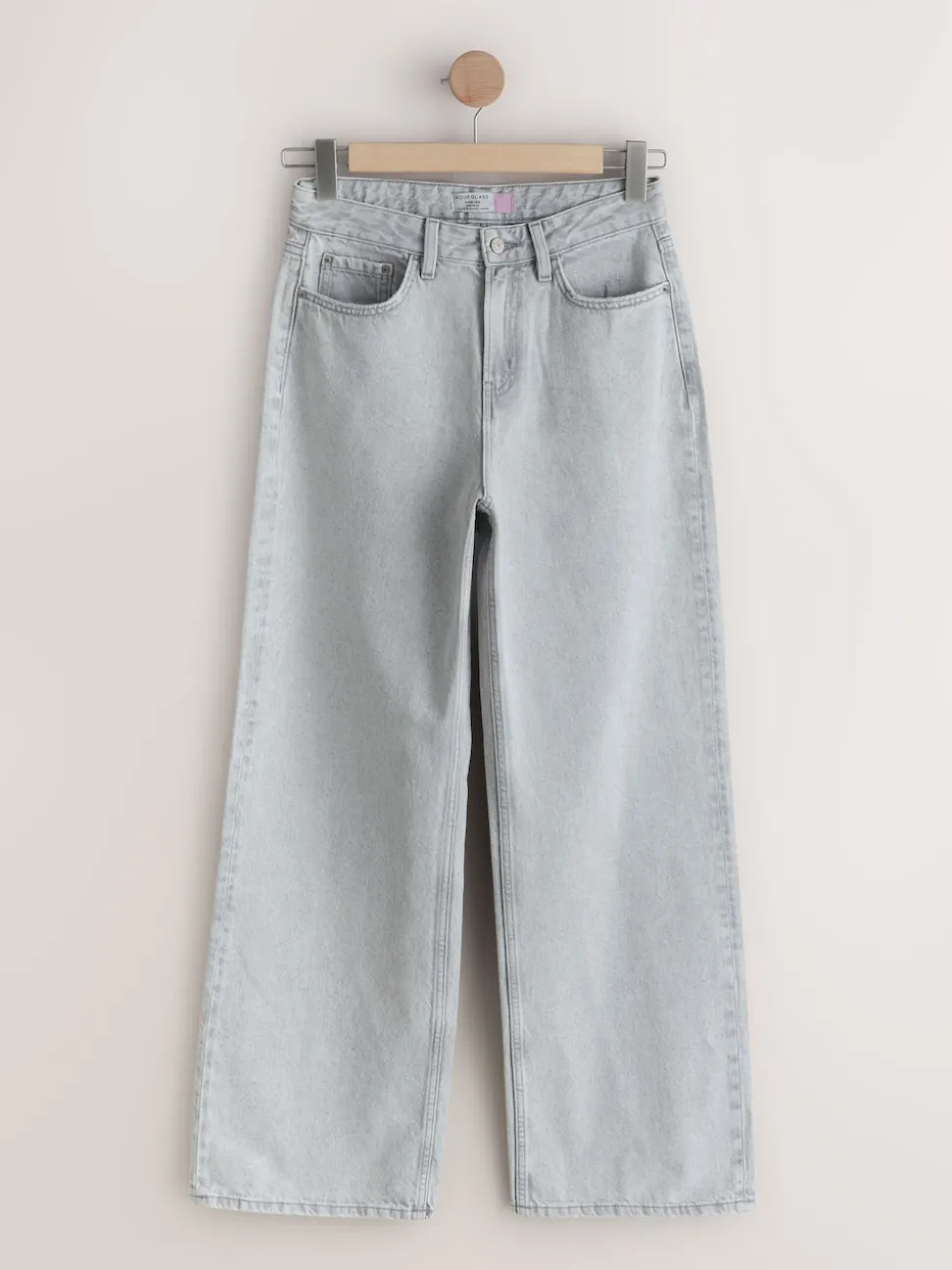 Grey Hourglass Wide Leg Jeans