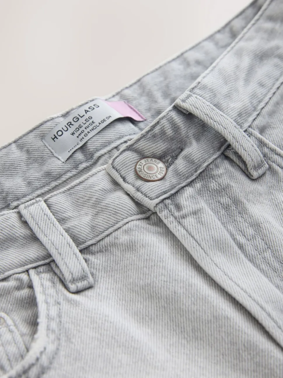 Grey Hourglass Wide Leg Jeans