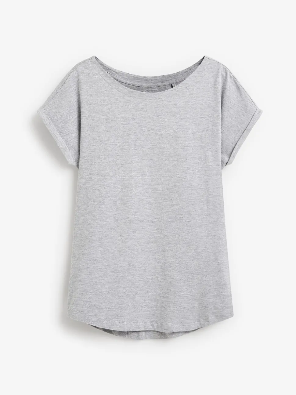 Grey Marl Cap Sleeve T-Shirt