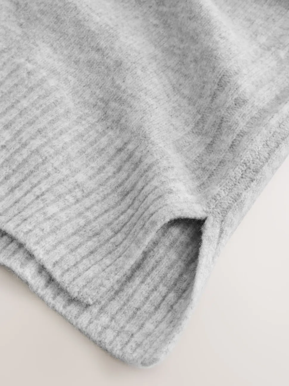 Grey Maternity Knitted Hoodie