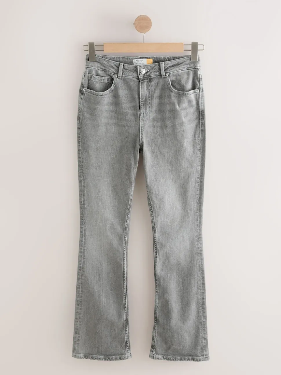 Grey Mid Rise Authentic Bootcut Jeans