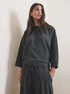 Grey N.Premium Brushed Wide Sweatshirt