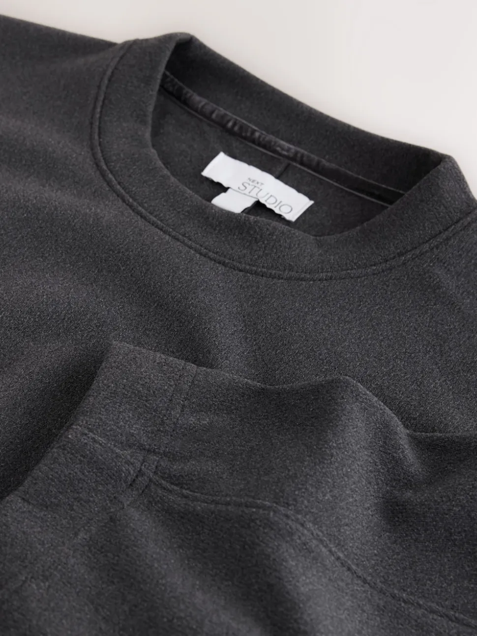Grey N.Premium Brushed Wide Sweatshirt