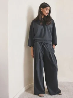 Grey N.Premium Wide Leg Joggers