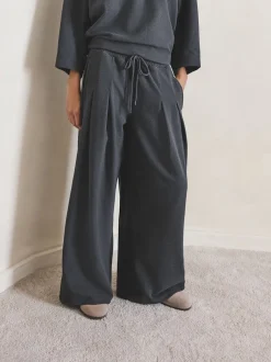 Grey N.Premium Wide Leg Joggers