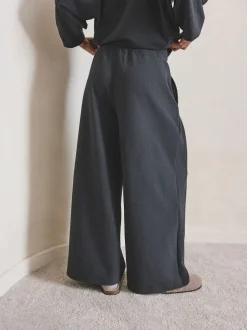 Grey N.Premium Wide Leg Joggers